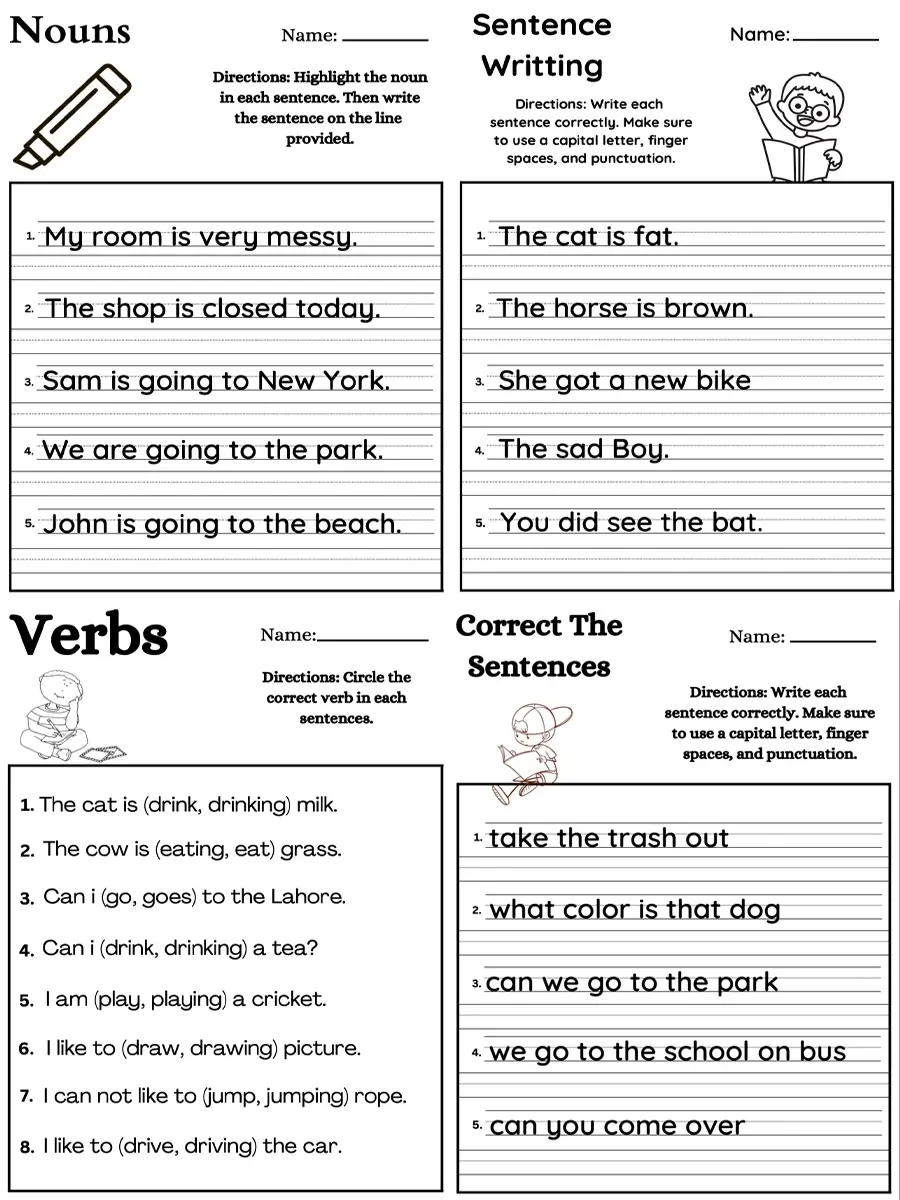 Word Learning Printable Sheets – 59 Fun and Easy Language Worksheets - Image 2